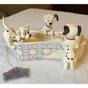 Jim Shore Disney Traditions 101 Dalmatians Bone Dish 6008060 Puppy Bowl